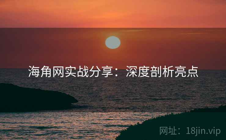 海角网实战分享：深度剖析亮点