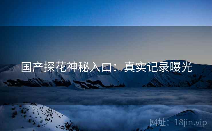 国产探花神秘入口：真实记录曝光